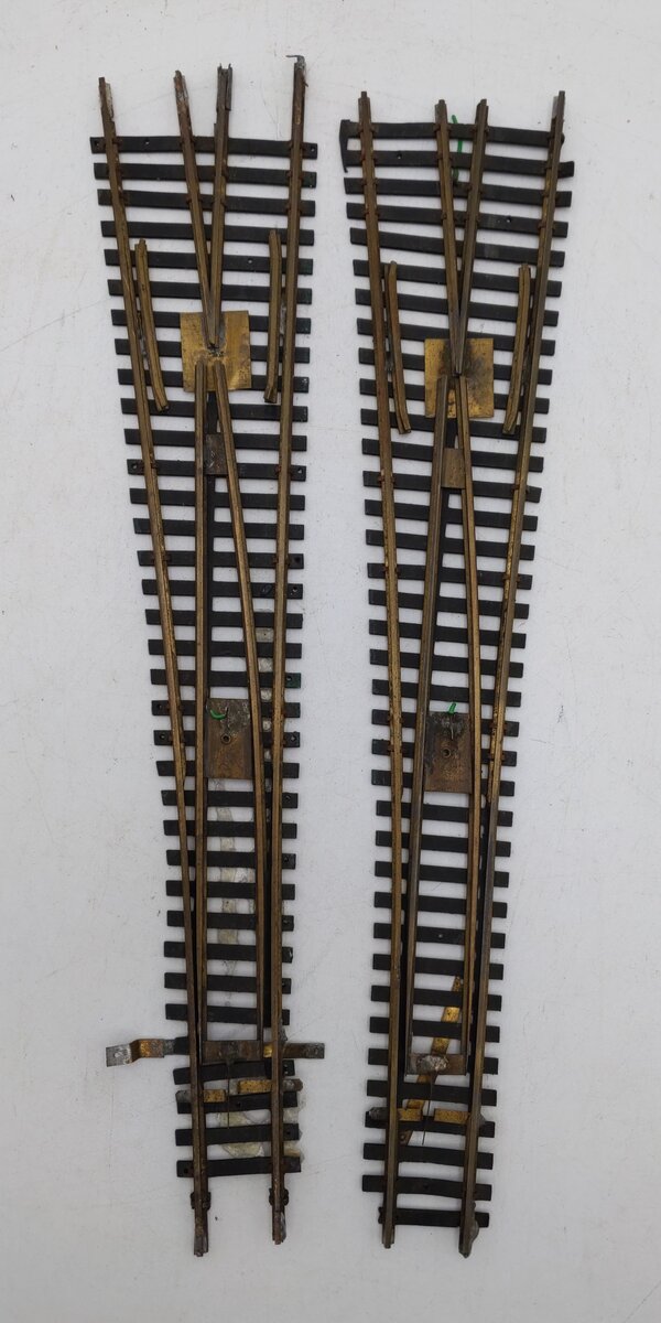 Generic Brass S Gauge Left Hand Turnouts [2] VG