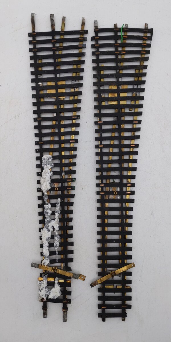 Generic Brass S Gauge Left Hand Turnouts [2] VG