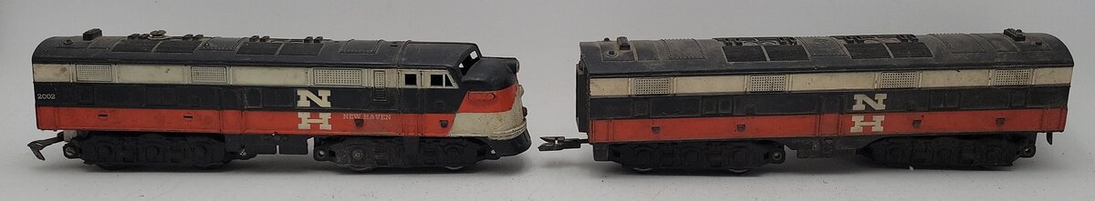 Marx 2002 Vintage O Gauge New Haven AB Diesel Locomotive Set