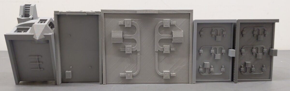 Generic Custom S Scale 3D Printed, Unpainted Town Buildings [5] EX