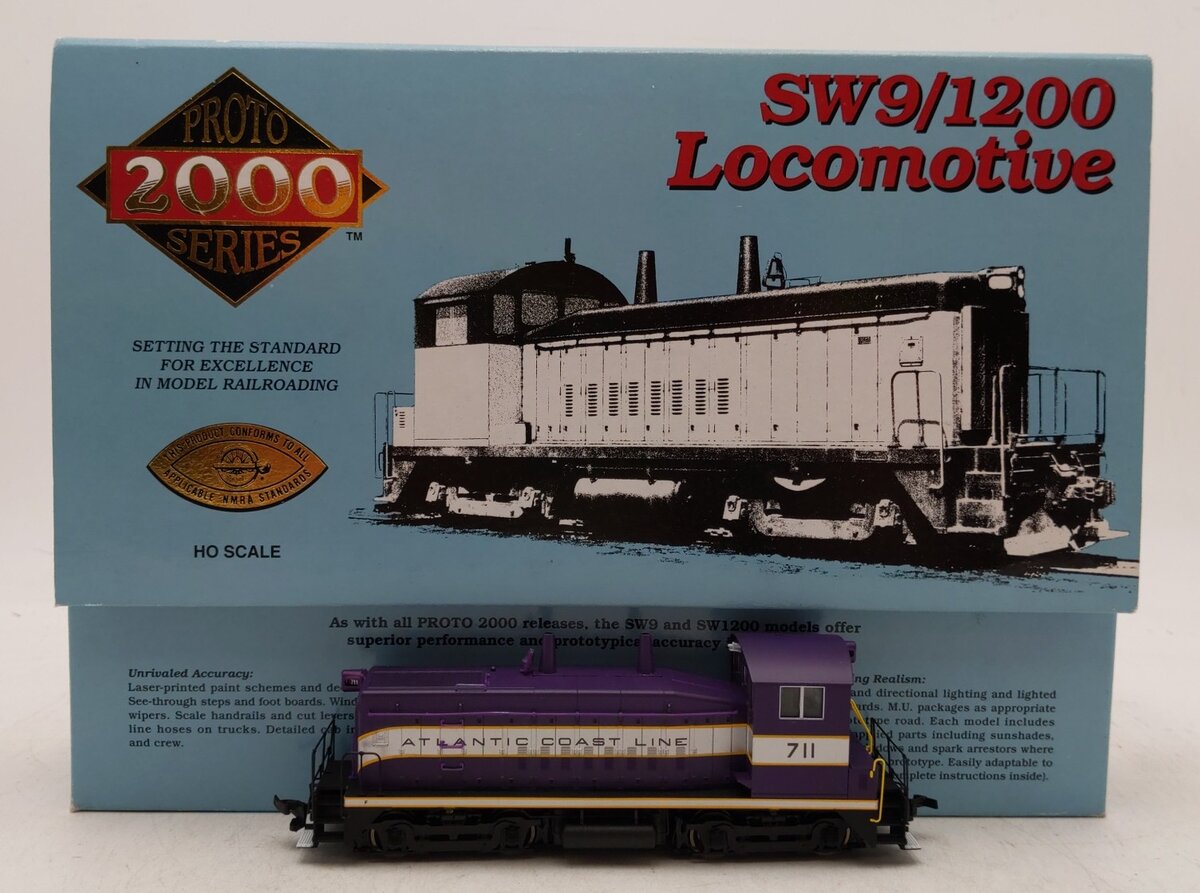 Proto 2000 8732 HO Atlantic Coast Line SW9/1200 Diesel Locomotive-Assembled EX/Box