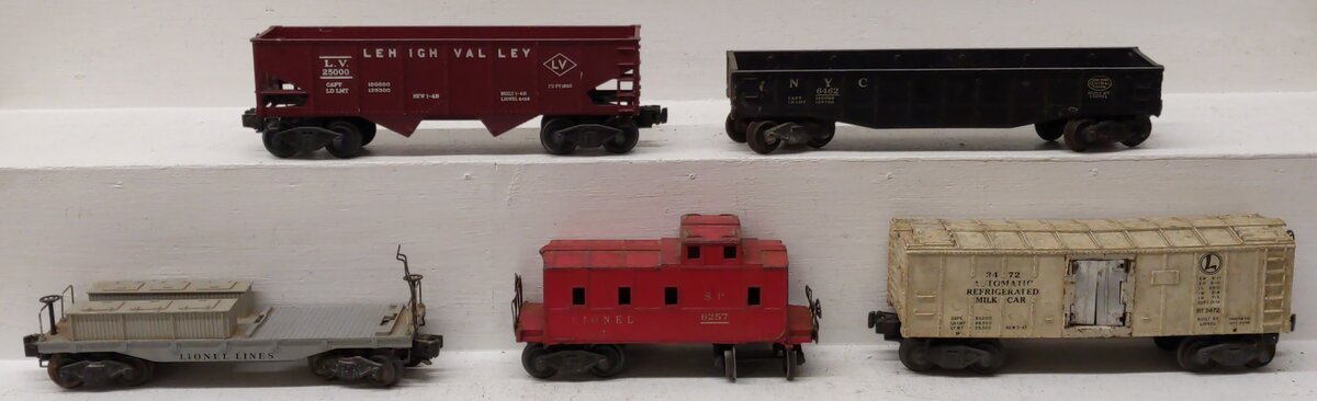 Lionel Vintage O Gauge Freight Cars #6257,RT3472,25000,6462 [5]
