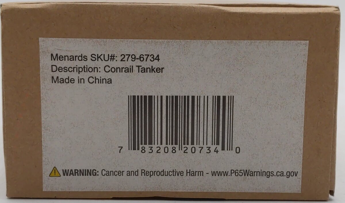 Menards 279-6734 O Gauge Conrail Tank Car #3326 NIB