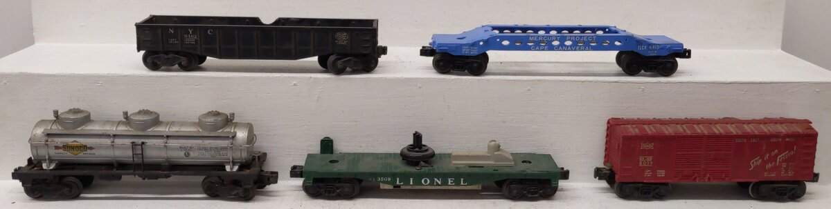 Lionel Vintage O Gauge Freight Cars #6462,3509,6014,6413 [5] VG
