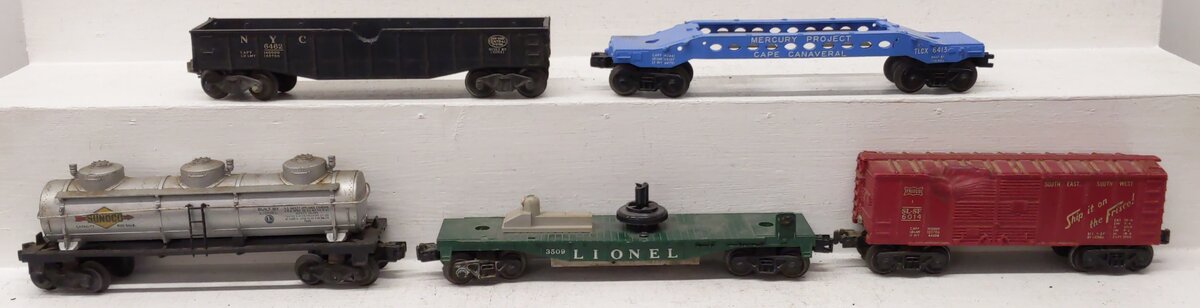 Lionel Vintage O Gauge Freight Cars #6462,3509,6014,6413 [5] VG