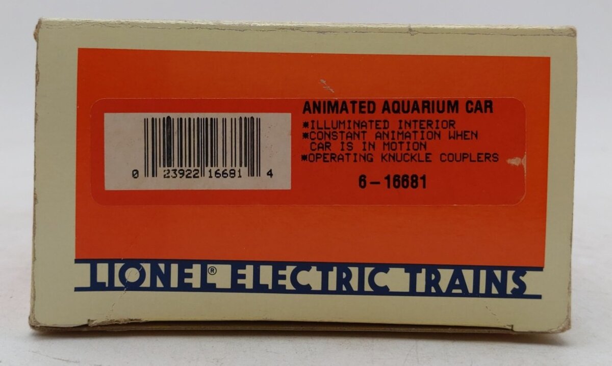 Lionel 6-16681 O Gauge Gold Animated Shark Aquarium Car VG/Box