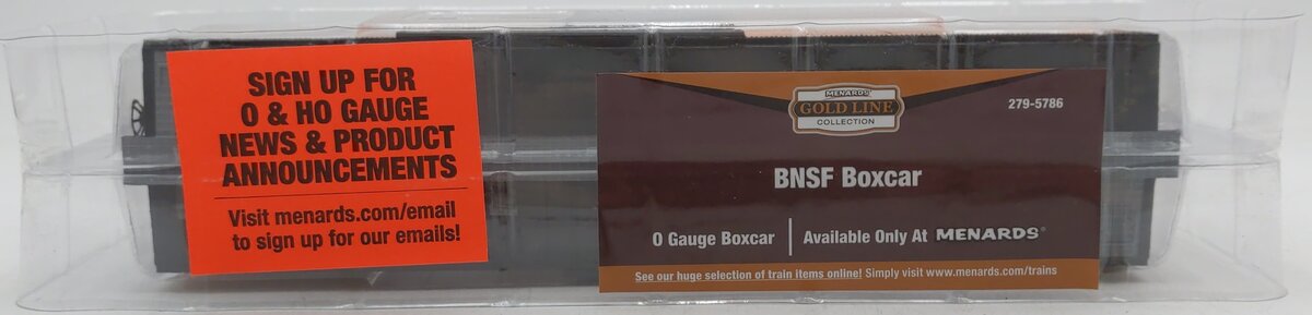 Menards 279-5786 O Gauge BNSF Boxcar #7131 NEW