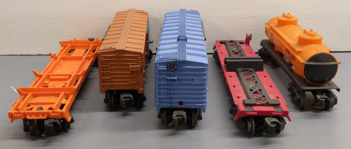Lionel Vintage O Gauge Freight Cars #636255,159000,3424,6465,3460 [5] VG