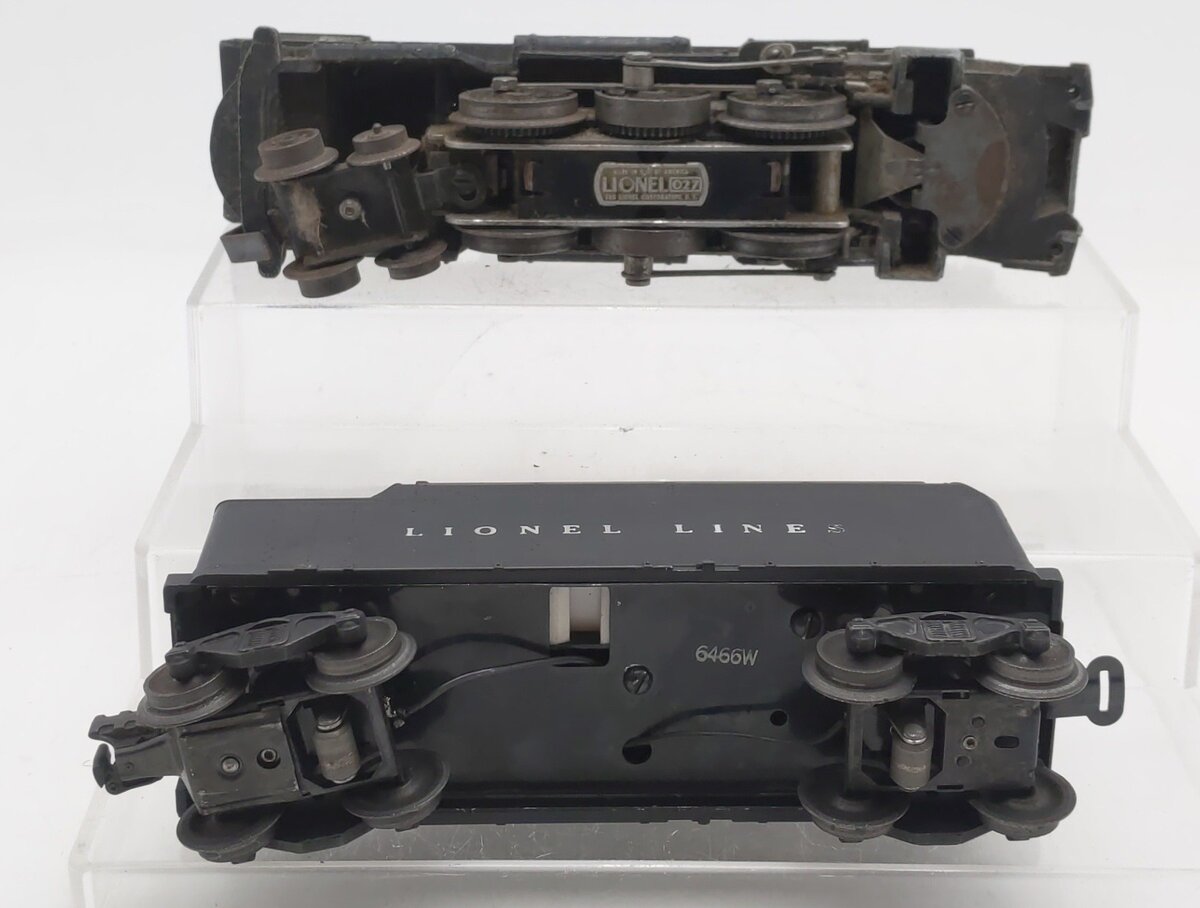 Lionel 2037 Vintage O 2-6-4 Die-Cast Steam Locomotive w/ 6466W Tender VG