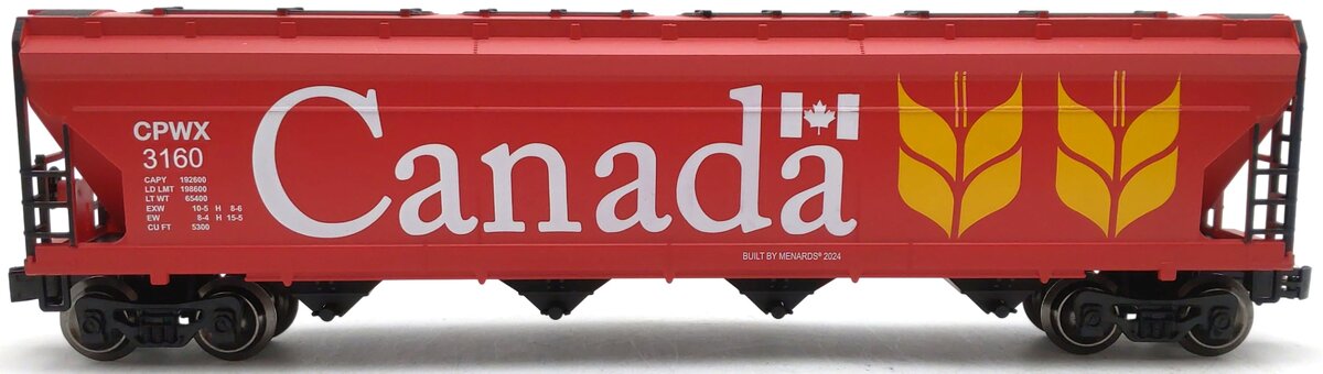 Menards  275-9370 O Gauge Canada Smooth-Sided Hopper #3160 LN