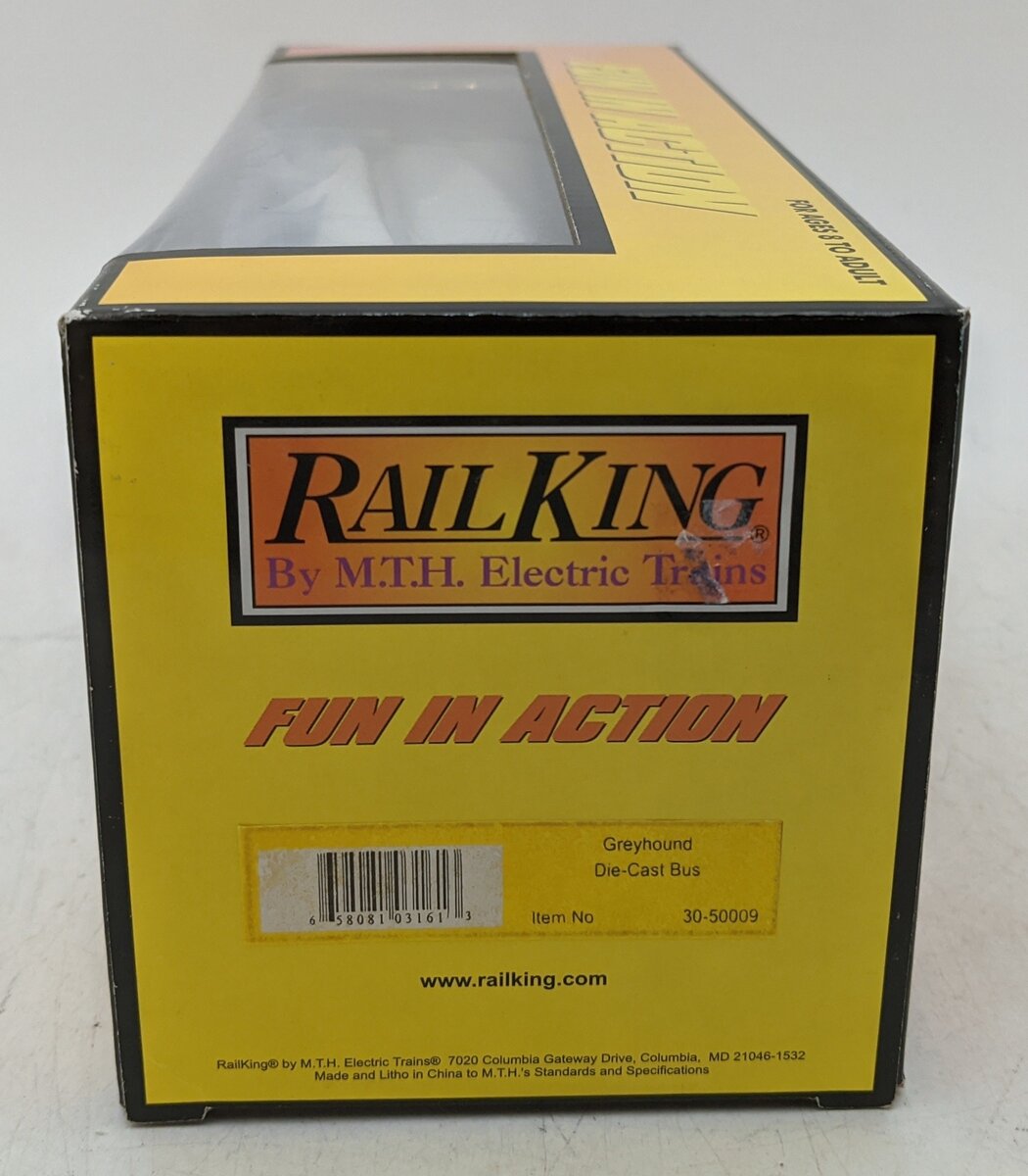 MTH 30-50009 1:48 Scale Greyhound Die-Cast Bus NIB