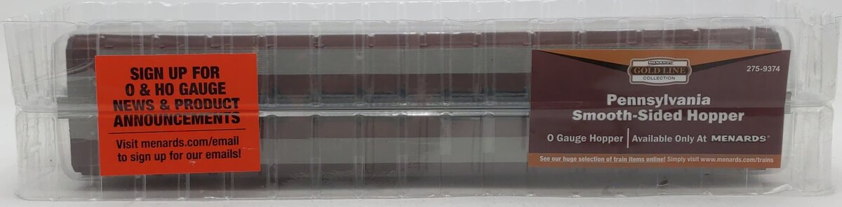 Menards 275-9374 O Gauge PRR Smooth-Sided Hopper #4866 NEW