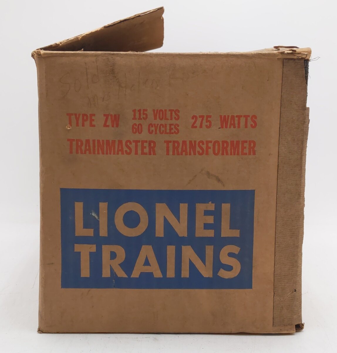 Lionel ZW 275 Watt Vintage O Gauge Train Transformer with Whistle (R Model) VG/Box