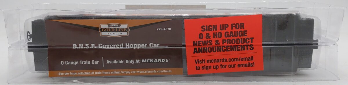 Menards 279-4570 O Gauge BNSF Covered Hopper Car #11065 NEW