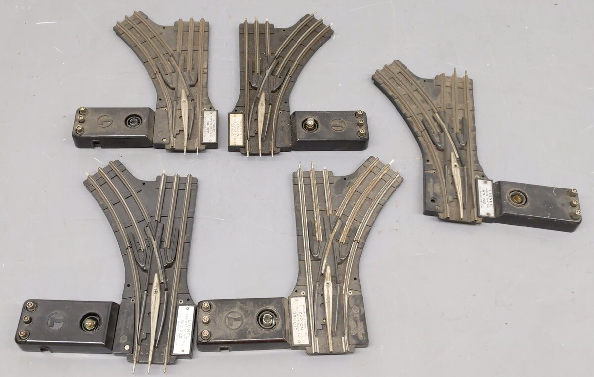 Lionel 022 O Gauge Left-Hand & Right-Hand Electric Remote Switches [5] VG