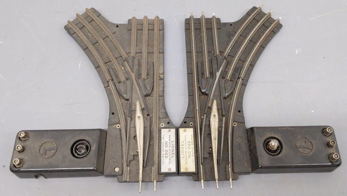 Lionel 022 O Gauge Left-Hand & Right-Hand Electric Remote Switches [5] VG
