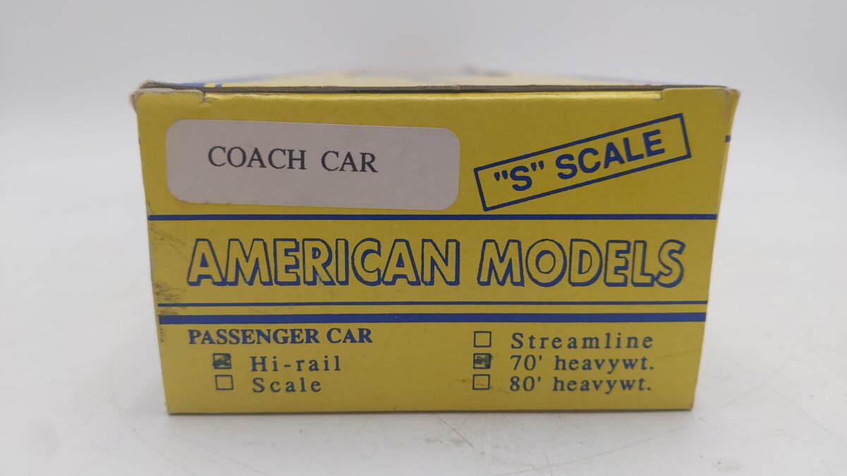 American Models S Pennsylvania 70' Heavyweight Passenger Coach Car #1249 EX/Box