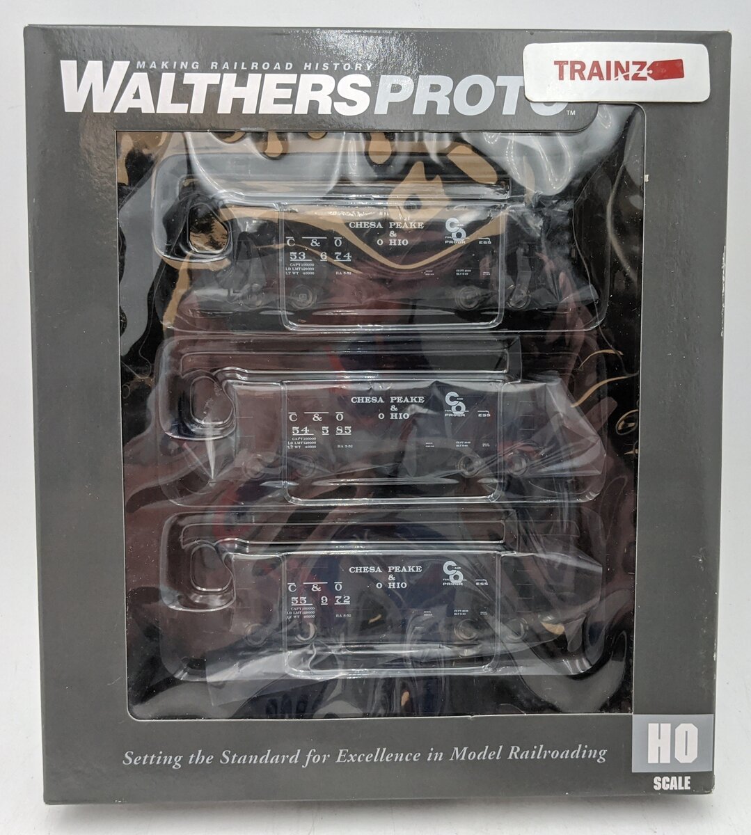 Walthers 920-125901 HO C&O 34' Steel Sheathed War Emergency Hopper (Pack of 3) NIB
