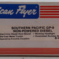American Flyer 6-48002 S Southern Pacific GP-9 Non-Powered Diesel Locomotive EX/Box