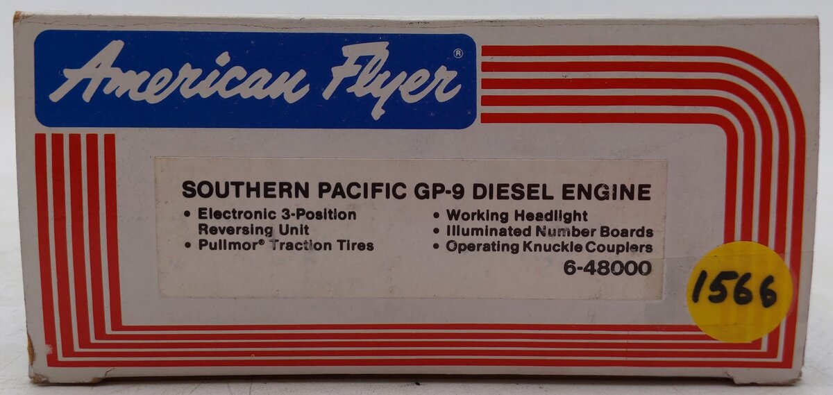 American Flyer 6-48000 S Southern Pacific GP-9 Powered Diesel Locomotive #8000 EX/Box
