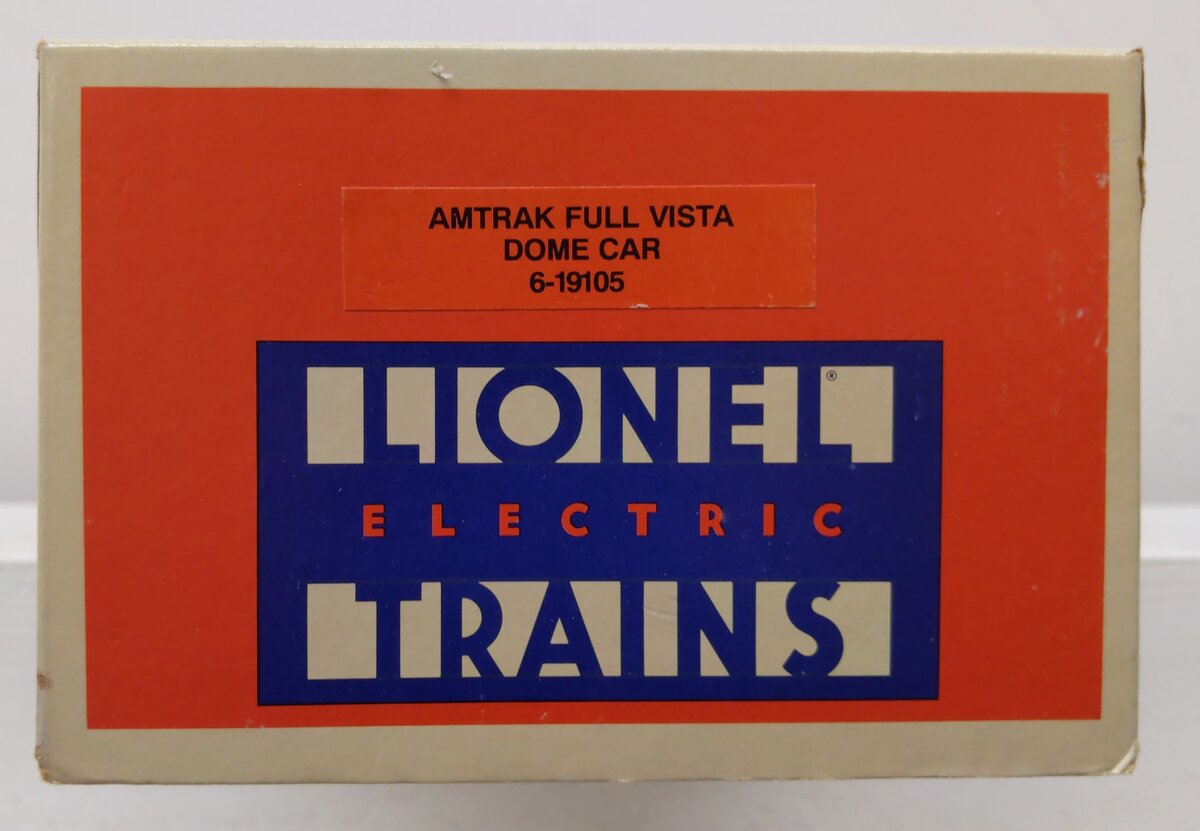 Lionel 6-19105 O Gauge Amtrak Full Vista Dome Car #9105 EX/Box