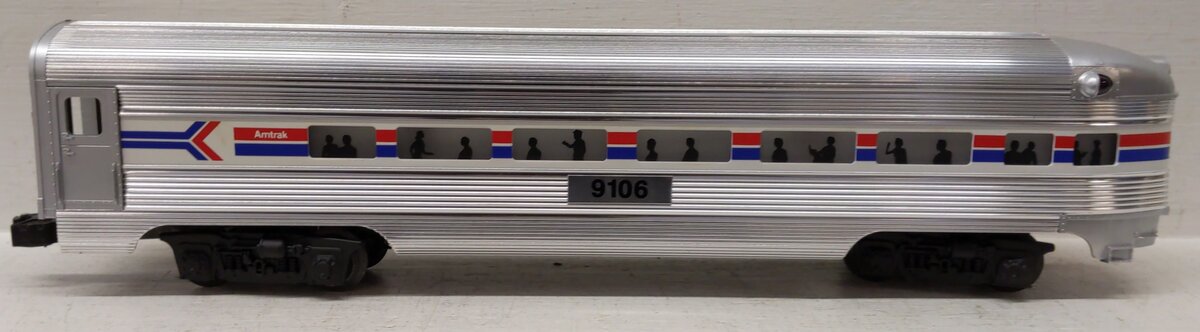 Lionel 6-19106 O Gauge Amtrak Aluminum Observation Passenger Car #9106 EX/Box