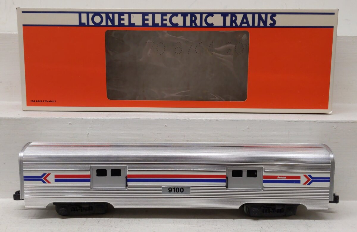Lionel 6-19100 O Gauge Amtrak Aluminum Baggage Passenger Car #9100 LN/Box