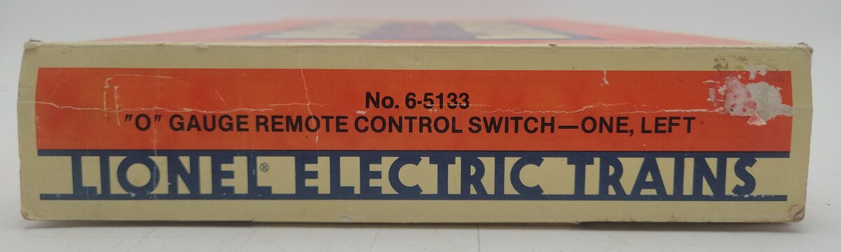 Lionel 6-5133 O Gauge Left Hand Remote Control Switch Turnout VG/Box