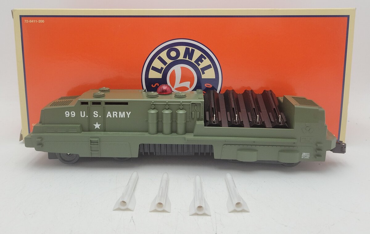 Lionel 6-28411 U.S. Army Missile Launcher Locomotive EX/Box