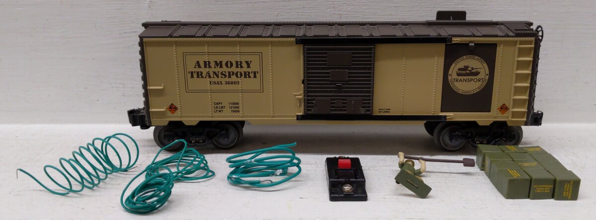 Lionel 6-14244 O Gauge Ammo Loader With Ammo Boxcar #36802 EX/Box
