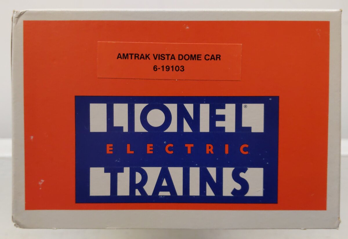 Lionel 6-19103 O Gauge Amtrak Aluminum Vista Dome Passenger Car #9103 EX/Box