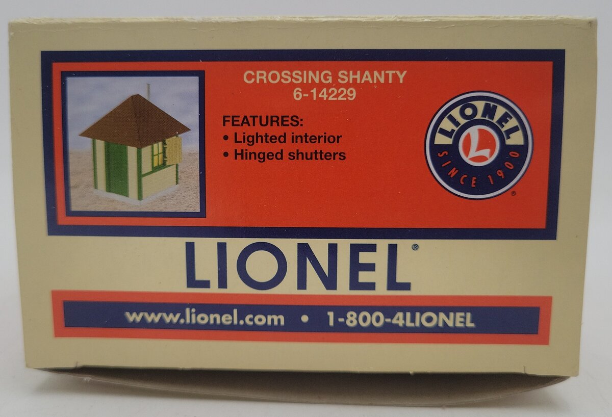 Lionel 6-14229 O Gauge Illuminated Crossing Shanty LN/Box