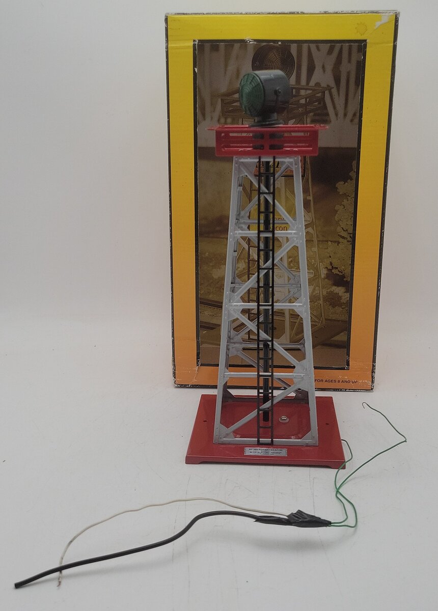 MTH 30-9033 O Gauge #394 Operating Red & Green Rotating Aircraft Beacon EX/Box