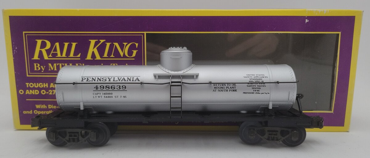 MTH 20-7300 O Gauge Pennsylvania Single Dome Tank Car #498639 EX/Box