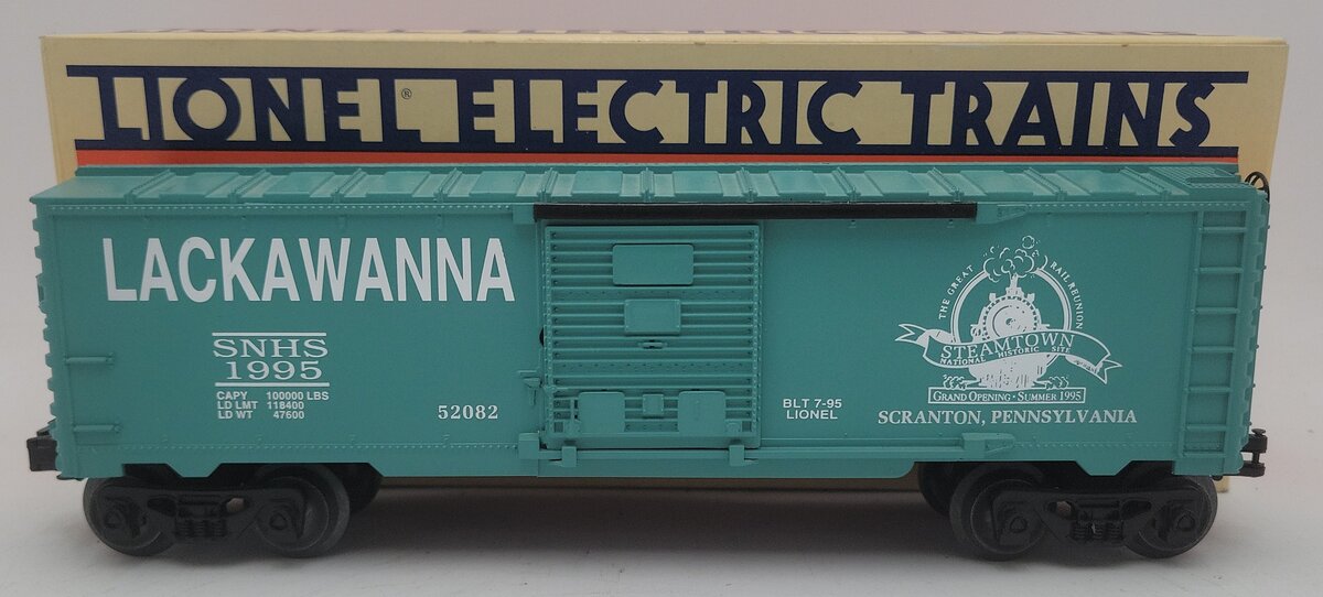 Lionel 6-52082 O Gauge Steamtown Lackawanna Boxcar EX/Box