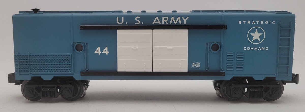 Lionel 6-36730 O Gauge U.S. Army Missile launching Sounds Car #44 LN/Box