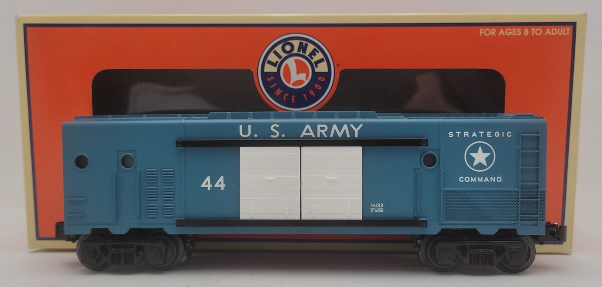 Lionel 6-36730 O Gauge U.S. Army Missile launching Sounds Car #44 LN/Box