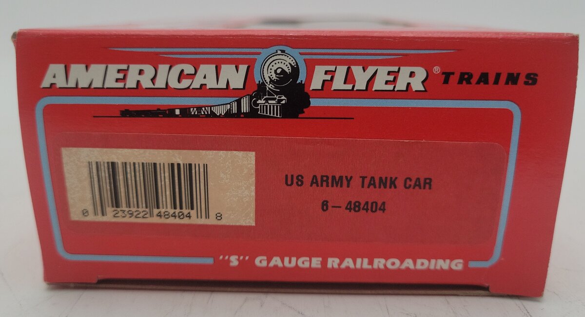 American Flyer 6-48404 S Scale U.S. Army Single Dome Tank Car LN/Box
