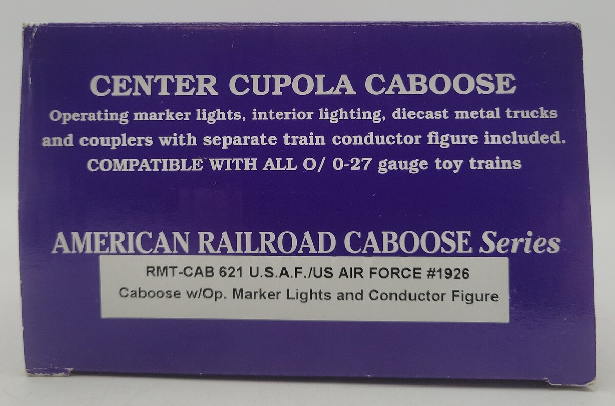 RMT CAB621 US Air Force Lighted Caboose w/ Marker Lights & Figure #1926 LN/Box