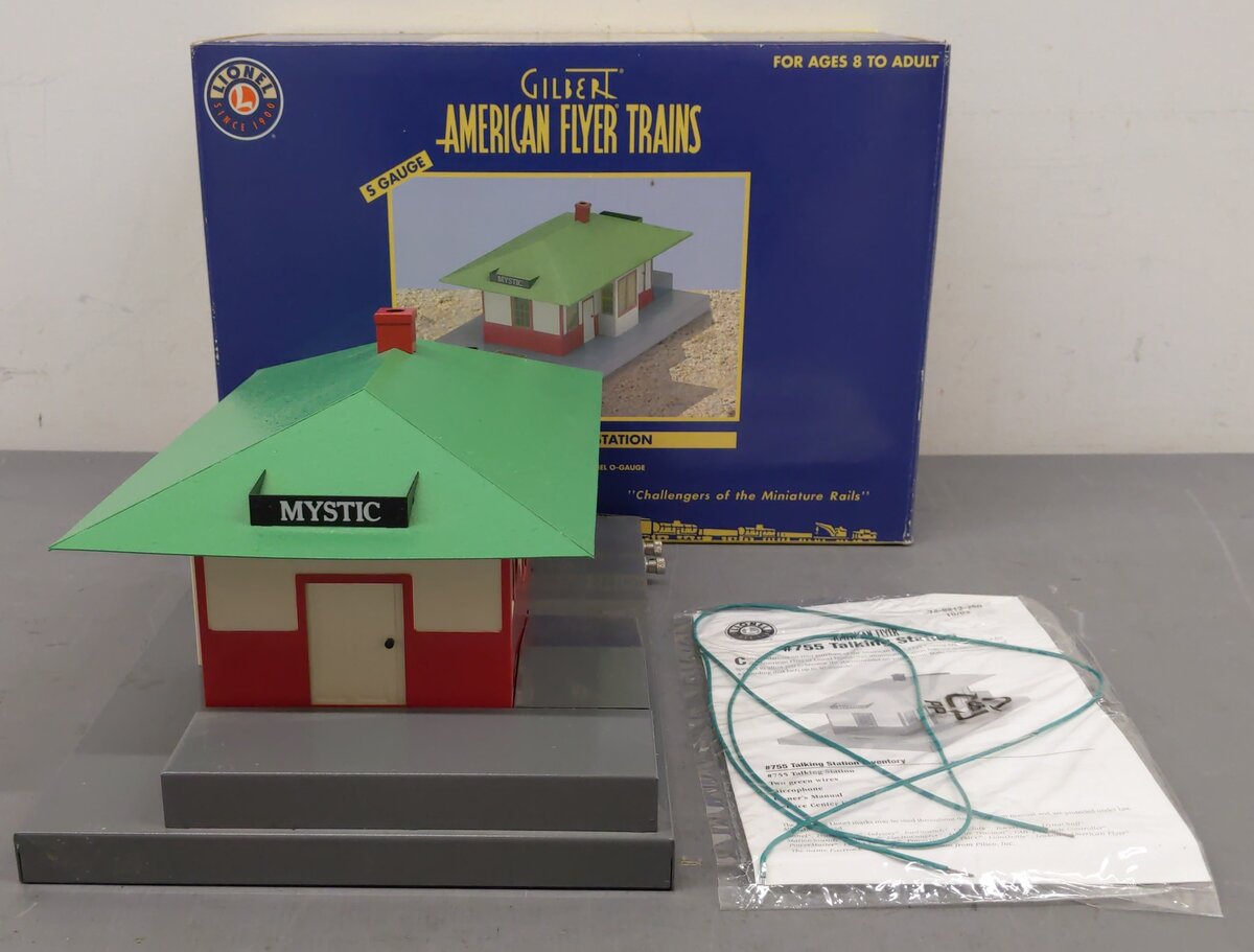 American Flyer 6-49812 S Gauge #755 Assembled Talking Station - No Microphone EX/Box