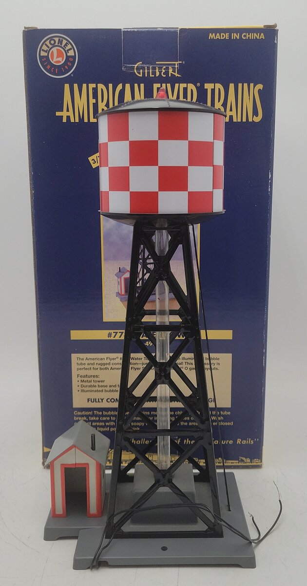 American Flyer 6-49809 S Scale Checkerboard Bubbling Water tower #772 VG/Box