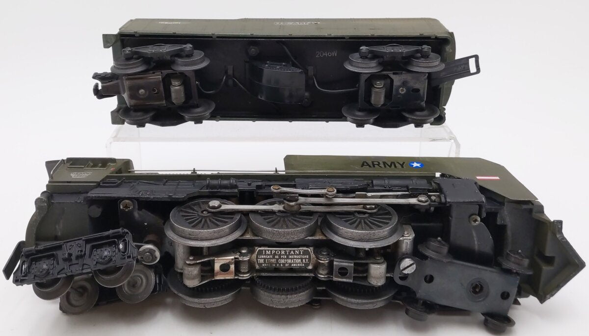 Lionel Vintage O U.S. Army Steam Locomotive & Tender #68826 - Custom Painted