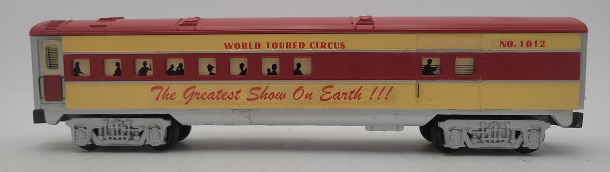 Lionel O Scale Custom Painted World Tour Circus Passenger Car #1012