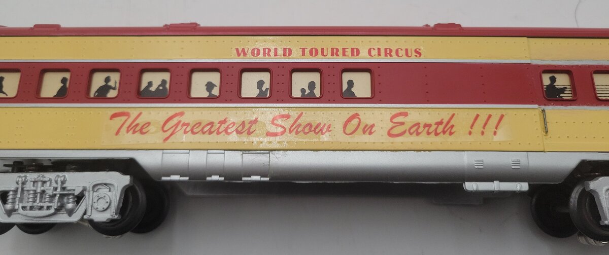 Lionel O Scale Custom Painted World Tour Circus Passenger Car #1012