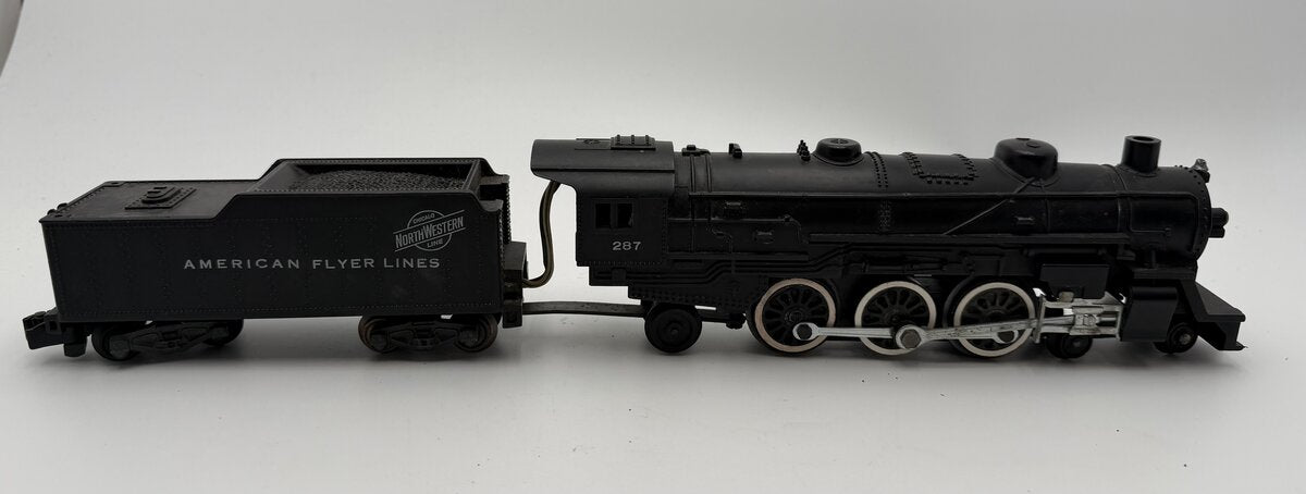 American Flyer 287 Vintage S 4-6-2 Pacific Steam Locomotive & Tender VG