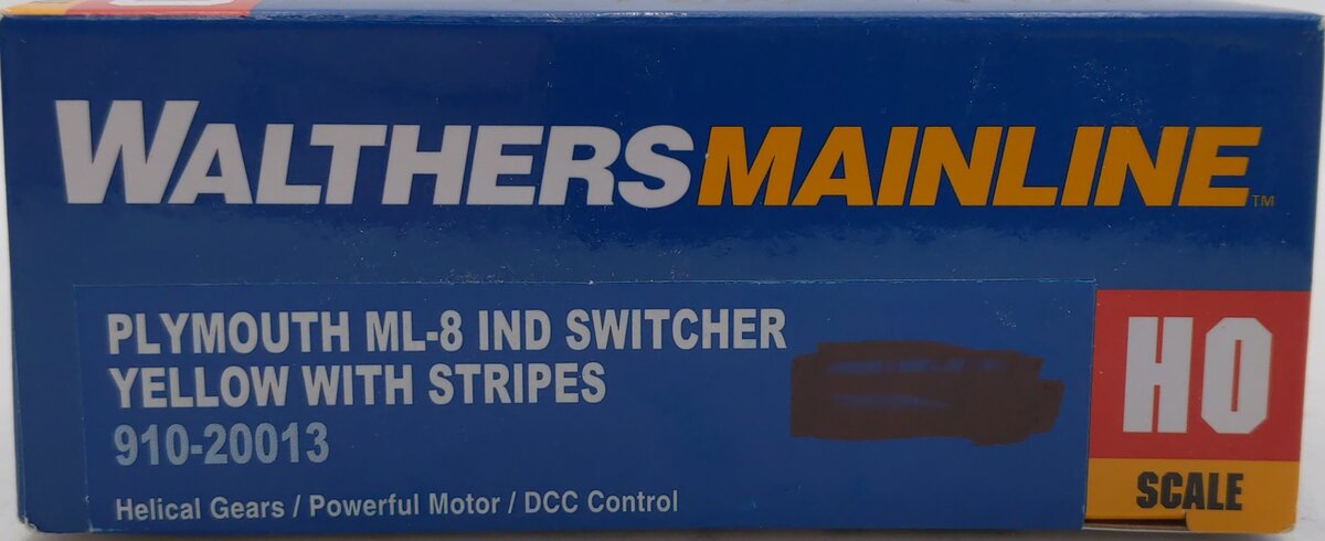 Walthers 910-20013 HO Unlettered Plymouth ML-8 Industrial Switcher DCC EX/Box