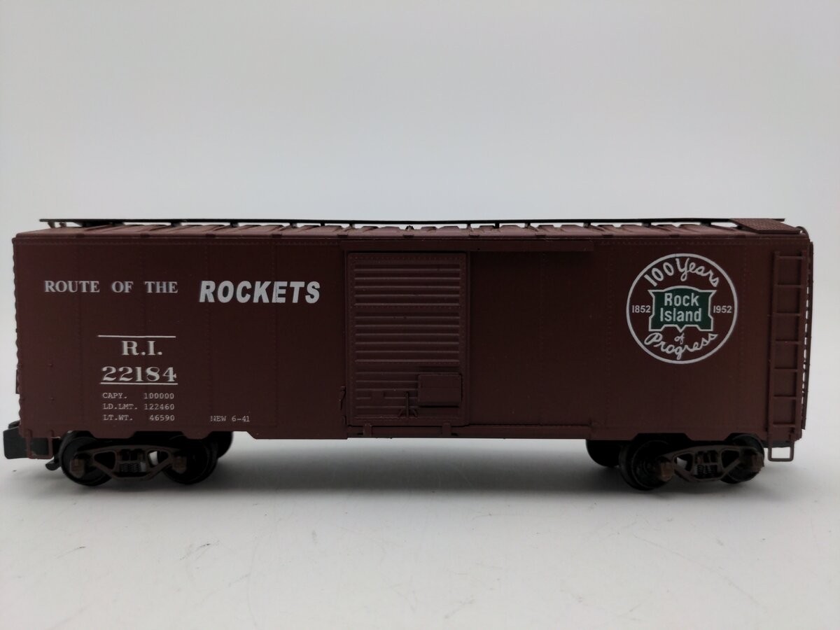 American Models 1142 S Gauge Rock Island 40' Box Car #22184 (Hi-Rail) EX/Box