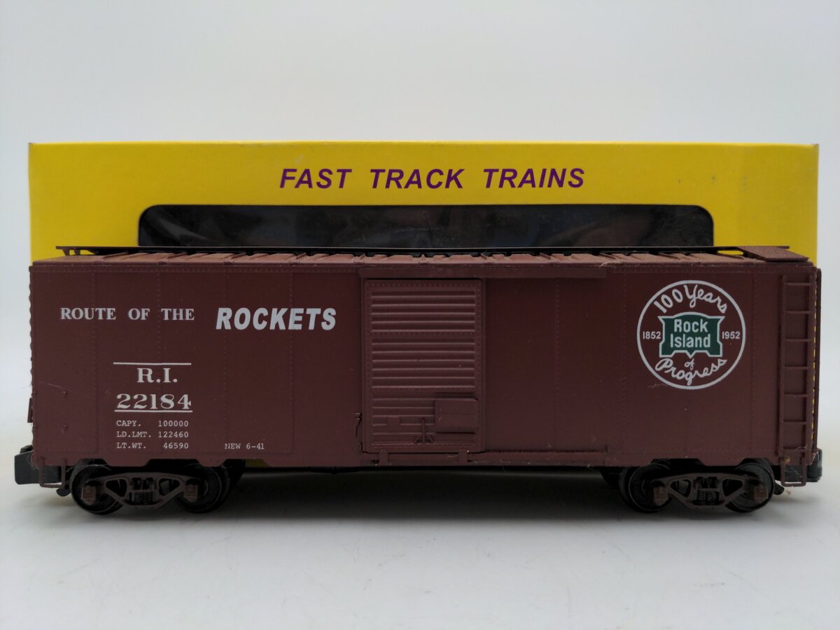 American Models 1142 S Gauge Rock Island 40' Box Car #22184 (Hi-Rail) EX/Box