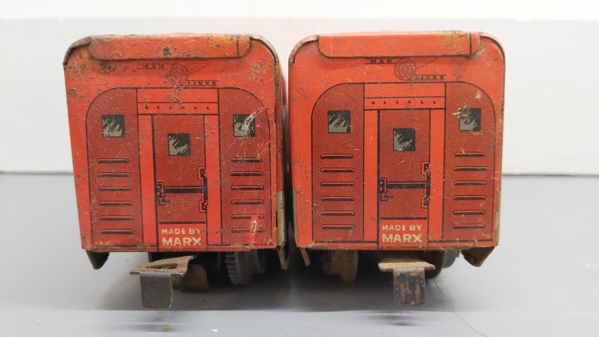 Marx 6000 Vintage O Southern Pacific Tinplate AA Diesel Locomotives VG