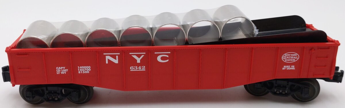 Lionel 6-19429 O Gauge New York Central Culvert Gondola w/ Culverts #6342 EX/Box